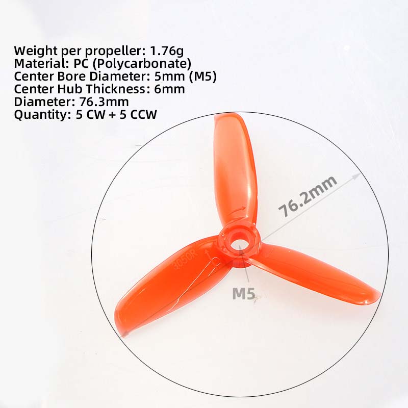 3050 3インチプロペラ、5CW 5CCW（130/140 - Fpv Drone Propeller のレビューと価格